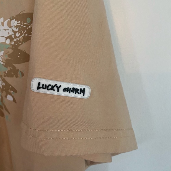 Lucky Charm Tee with adorable bunny appliqué on front. - Picture 4 of 6